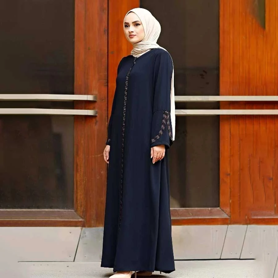 ISTANBUL STYLES Large Size Stone Striped Women’s Ferace