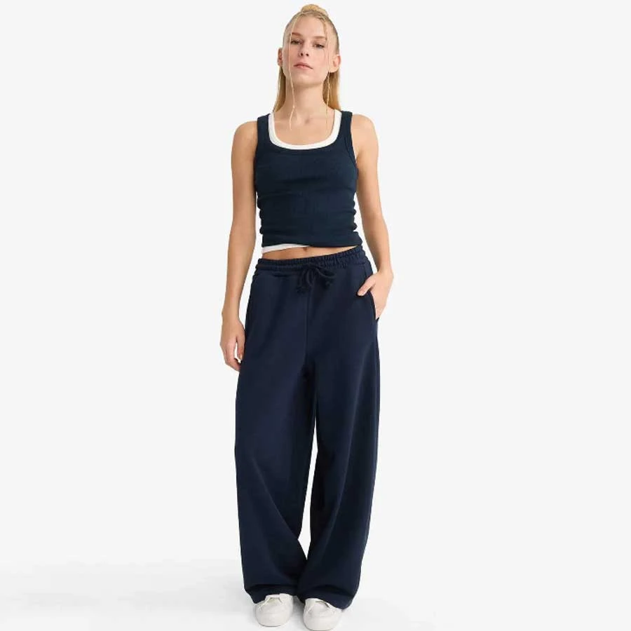 Defacto Coool Barrel Fit Waist Lace-Up Wide Leg Sweatpants