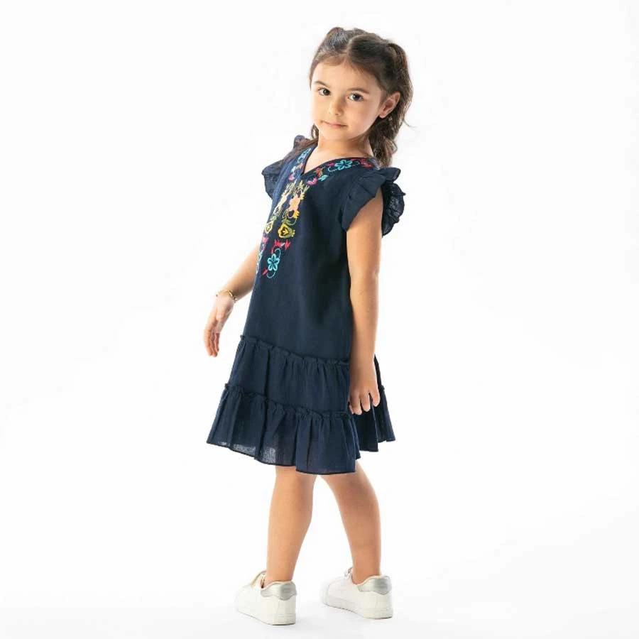 Elis Şile Bezi Sleeveless Şile Cloth Delfin Embroidered Summer Children’s Dress