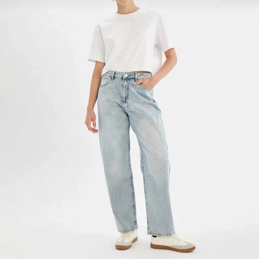 Defacto Baggy Fit High Waist Long Jean Pants