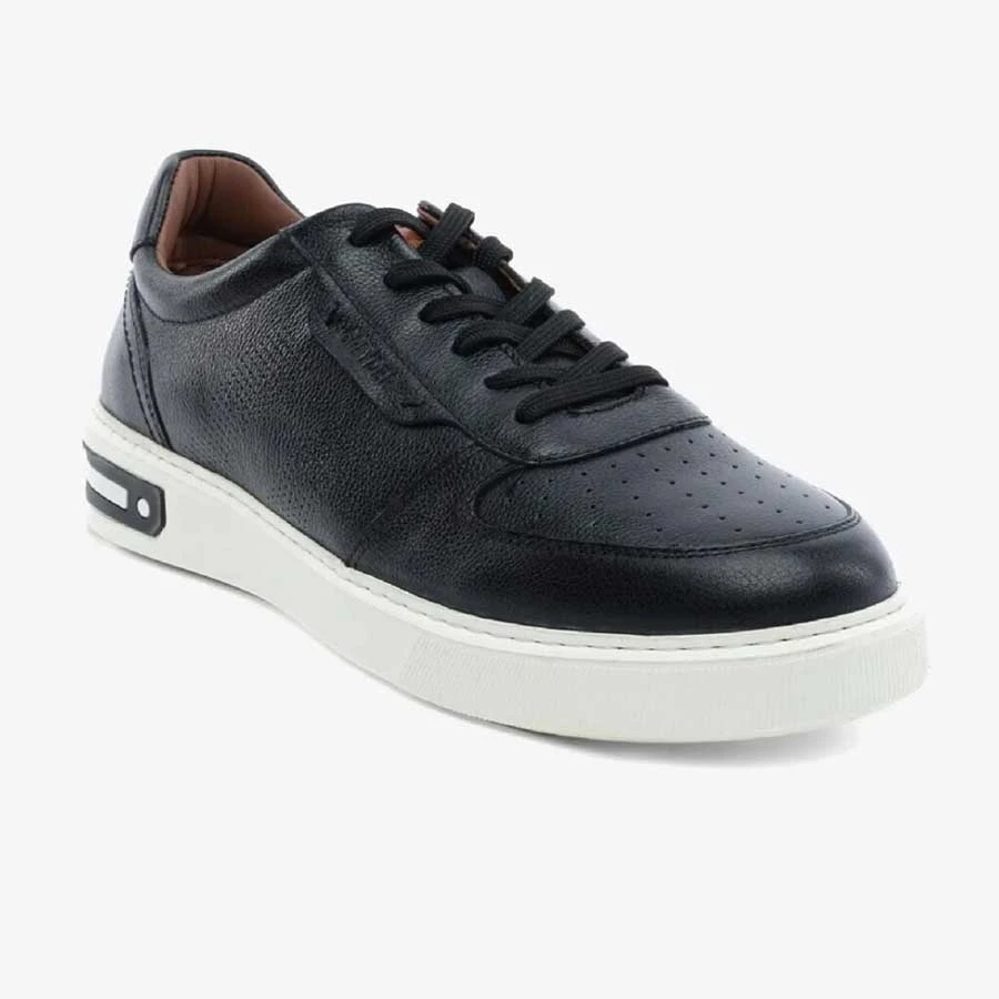 Greyder Men’s Black Genuine Leather Sneaker Shoes